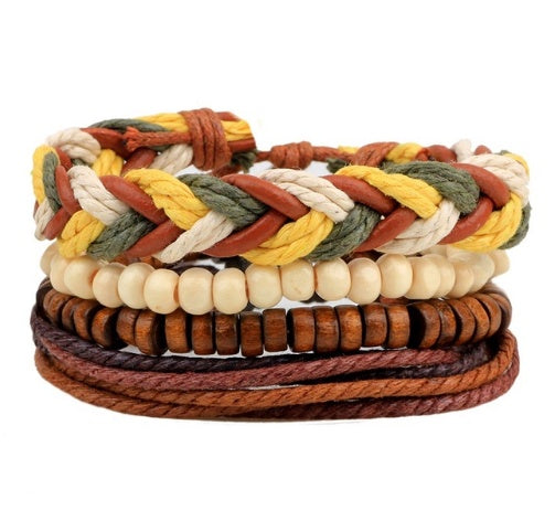 Hand‑Woven Leather Multilayer Bracelet – Vintage Punk Wrap Beads for Men & Women What Else You Got?