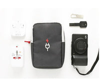 Korean Style Travel Organizer Bag - Portable Charger & Earphone Storage - Perfect for Men & Women - Lake Blue, Dark Gray, Wine Red
