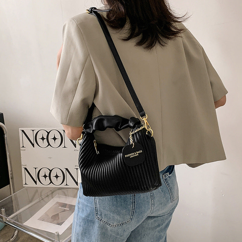 Women’s PU Leather Pleated Cloud Crossbody Bag What Else You Got?