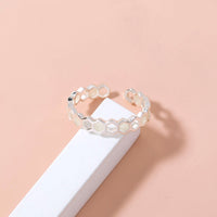 Glow-in-the-Dark Honeycomb Ring – Luminous Geometric Statement Jewelry