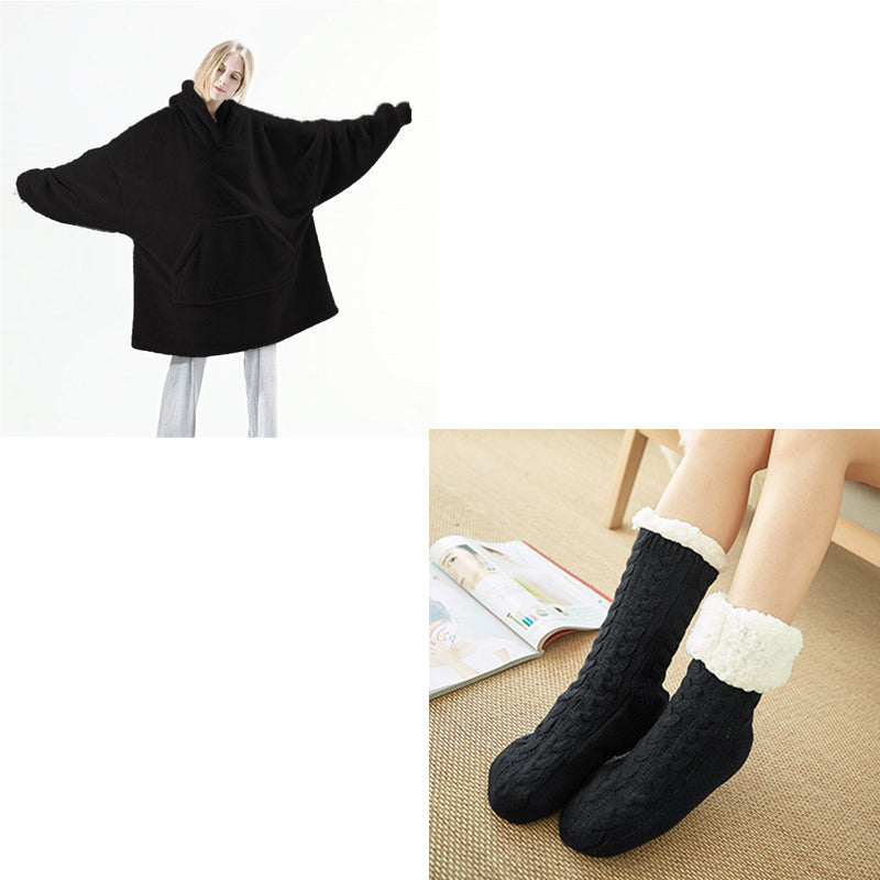 Oversized Wearable Blanket Hoodie – Double-Sided Fleece Sweatshirt with Big Pocket What Else You Got?