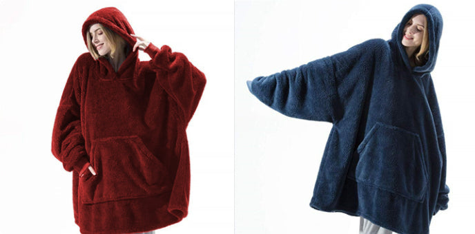 Oversized Wearable Blanket Hoodie – Double-Sided Fleece Sweatshirt with Big Pocket What Else You Got?