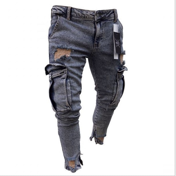 Cargo Hole Denim Jeans Men What Else You Got?