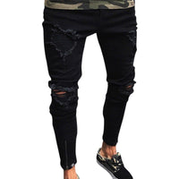 Men's Comfort Fit Stretch Jeans - Classic Pencil Pants for Everyday Wear