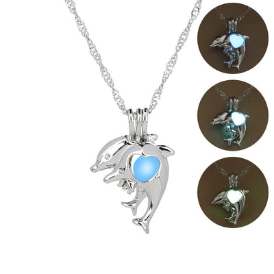 Glowing Dolphin Necklace - Shine Your Light