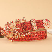 Rhinestone Skull Belt for Men – Studded Punk Rock Statement Waist Belt
