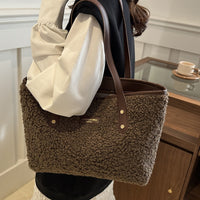 Plush Furry Bucket Bag – Soft Cotton Shoulder Tote for Everyday Style