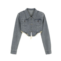 Elegant Women's Denim Jacket & Skirt Set - Art Retro Two-Piece Outfit | Modest & Stylish