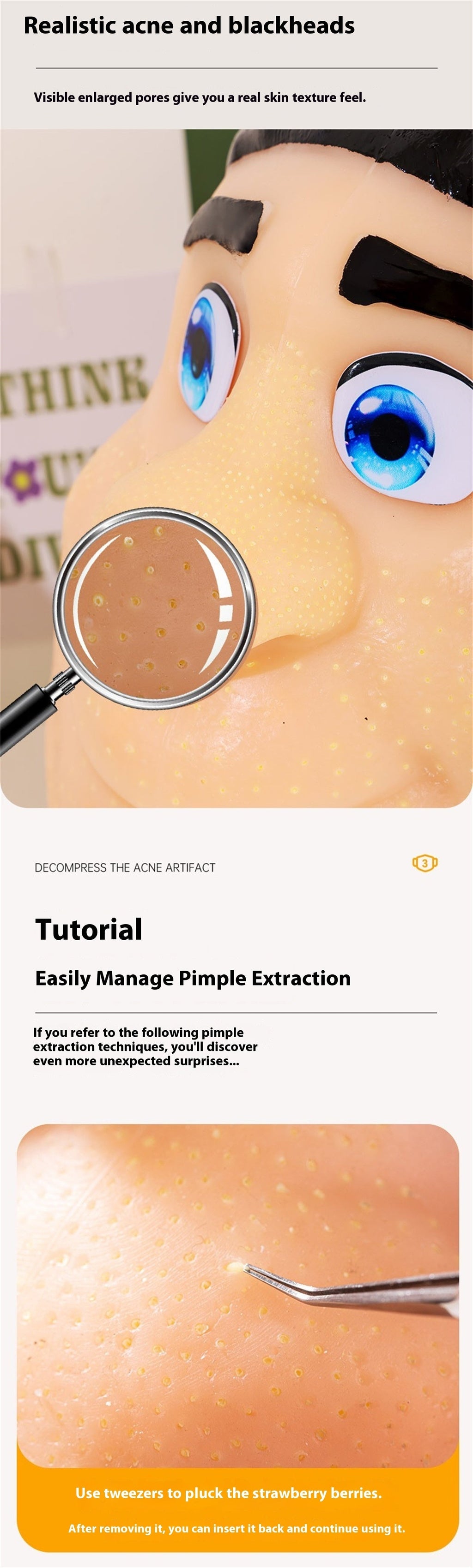Eco‑Friendly Realistic Acne Popping Stress Relief Toy – Big Head Pimple Squeezer What Else You Got?