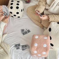 Dice Plush Throw Pillow – Fun Game Room Decor & Novelty Sofa Cushion