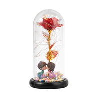 Romantic Eternal Rose LED Light Foil Flower Night Lamp - Christian Valentine Gift Decor