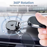 Magnetic Car Phone Mount - 720° Rotating Dashboard Holder, Water-Resistant Stainless Steel