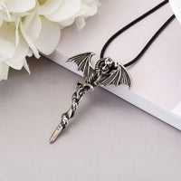 Glow-in-the-Dark Dragon Hip-Hop Necklace - Halloween Christian Jewelry