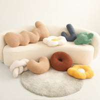 Plush Knotted Donut & Flower Pillow – Cozy Teddy Velvet Cushion in Multiple Styles | Christian Home Decor