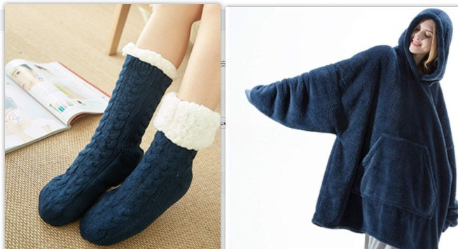 Oversized Wearable Blanket Hoodie – Double-Sided Fleece Sweatshirt with Big Pocket What Else You Got?