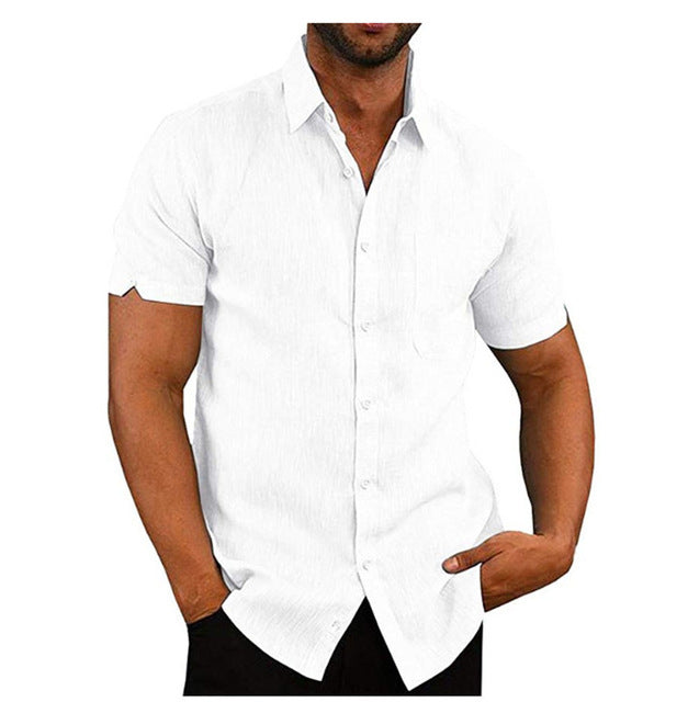 Men Short Sleeve Summer Solid Shirts Casual Loose Tops Tee What Else You Got?