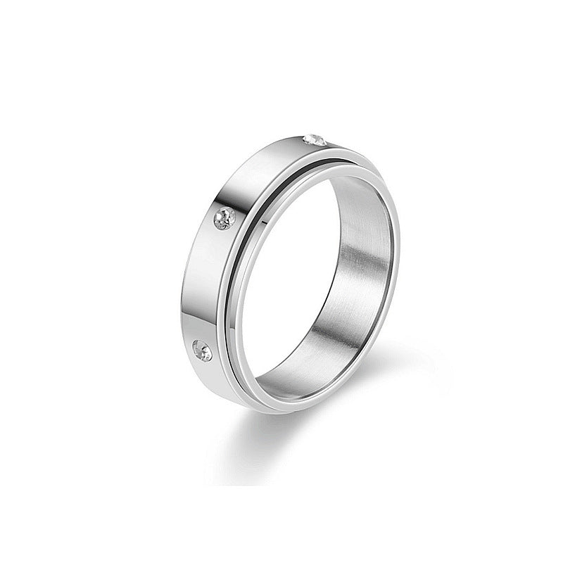 Stainless Steel Spinner Ring – Rotatable Moon & Stars Fidget Ring for Stress Relief (Unisex Vintage Design) What Else You Got?