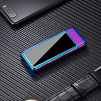 LED Touch-Sensor Induction Lighter – Windproof USB-Rechargeable Zinc Alloy EDC