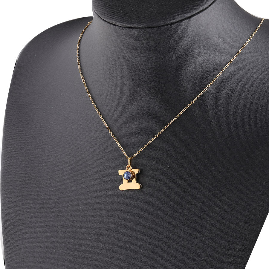 Golden Zodiac Necklace Lucky Birthstone Stainless Steel Jewelry What Else You Got?