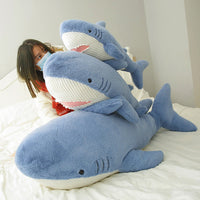 Sleeping Shark Plush Pillow – Adorable Stuffed Animal Cushion in 3 Sizes & 2 Colors | Soft Cuddle Companion