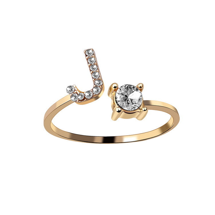 New Design Adjustable 26 Initial Letter Ring Fashion Jewelry For Women Simple Elegant Jewelry What Else You Got?