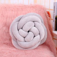 Elegant Explosion Rose Ball Knotted Pillow - Soft Velvet Cushion for Home Decor