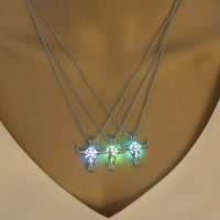 Glow-in-the-Dark Minotaur Necklace – Mythical Zinc Alloy Pendant with Luminous Glow