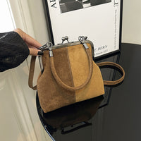 Vintage Patchwork Crossbody Bag – PU Leather Everyday Shoulder Purse