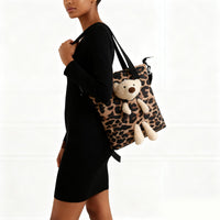Bear Tote Bag – Soft Cozy Everyday Shoulder Bag in Coffee