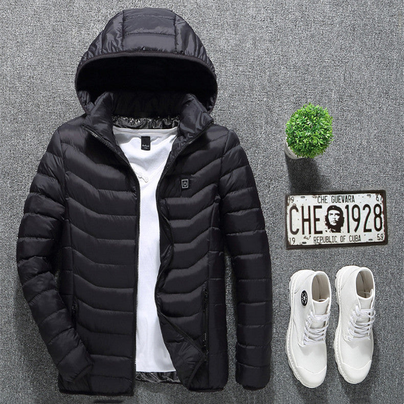 Winter Heated Jacket USB Electric Cotton Coat Zip-up Heater Thermal Clothing Heating Vest For Men What Else You Got?