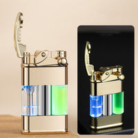 Windproof Green Flame Lighter – Metal Quicksand Design for Outdoor & Everyday Carry