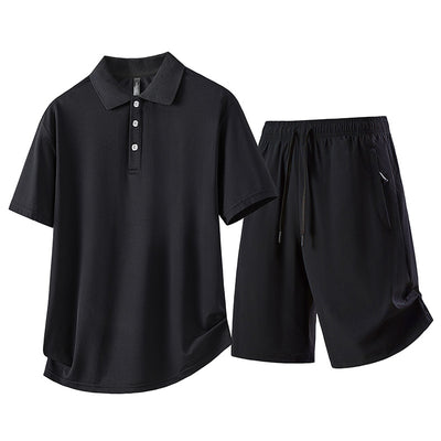 Men's Short Sleeve Polo Shirt & Shorts Set