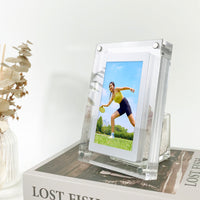 Heavenly Moments Digital Photo Frame - Transparent Acrylic Video Player for Family Memories & Worship | 7-10