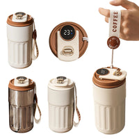 Premium 450ml Stainless Steel Smart Thermal Mug - Keeps Coffee Hot/Cold for Hours - Perfect for Travel, Work & Gifts