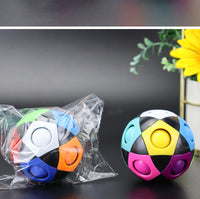 Rainbow Stress Relief Soccer Ball Cube - Fun & Educational Fidget Toy for Kids