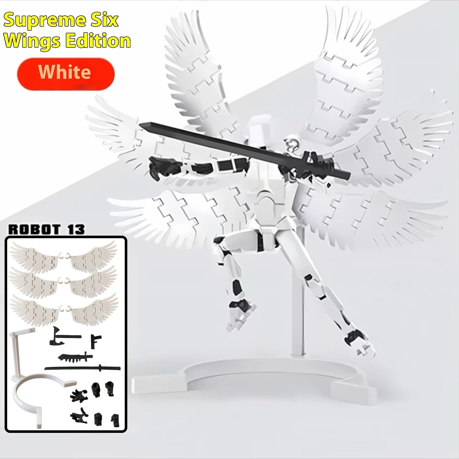 Multi‑Jointed Shapeshift Robot Figure – 3D‑Printed Movable Action Model with Weapons & Accessories What Else You Got?