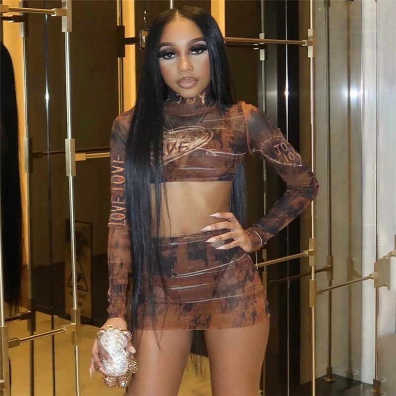 Fashion Street Printed Mesh Skirt Outfit Women What Else You Got?