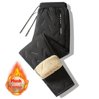 Heavenly Warmth Men’s Fleece Thermal Sweatpants – Windproof, Waterproof Winter Warmth with Lambswool Lining