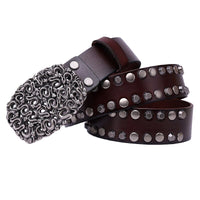Top Layer Cowhide Trend Rivet Men's Belt