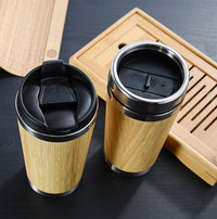 Bamboo Coffee Cup – Insulated Travel Mug with Leak-Proof Lid