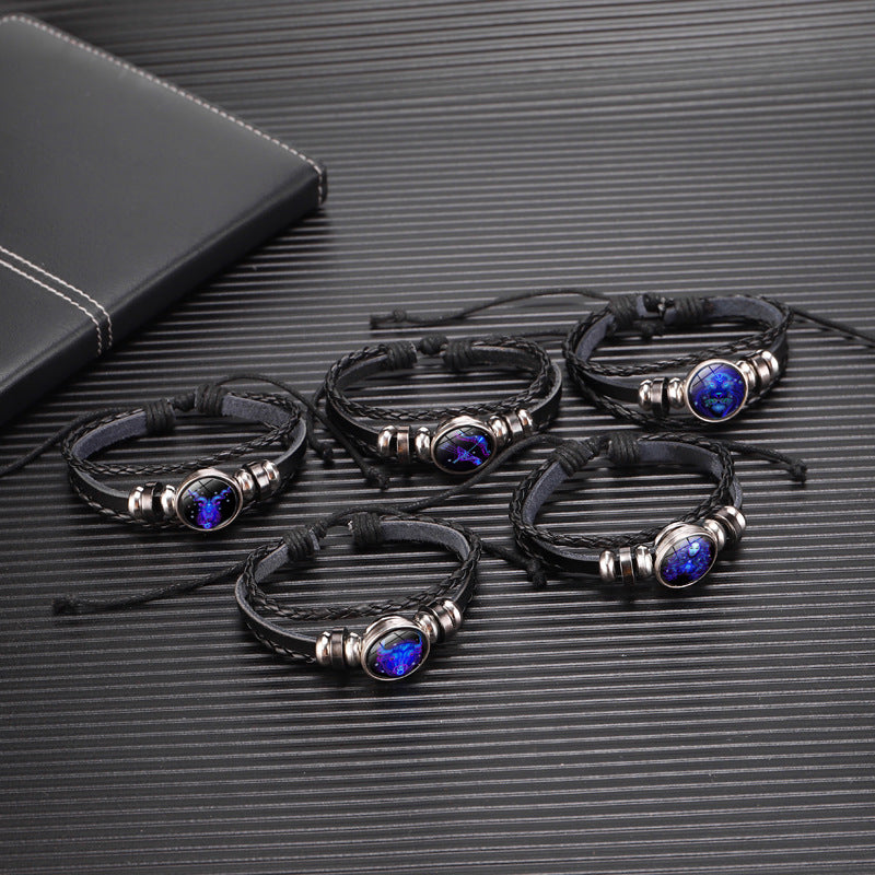 12 Zodiac Constellation Bracelet Luminous Braided Design Bracelet For Men Women Kids What Else You Got?