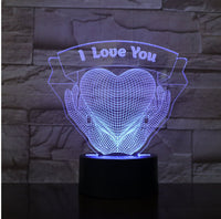 Romantic 3D Hands Holding Love Night Light - Perfect Valentine's Day Gift