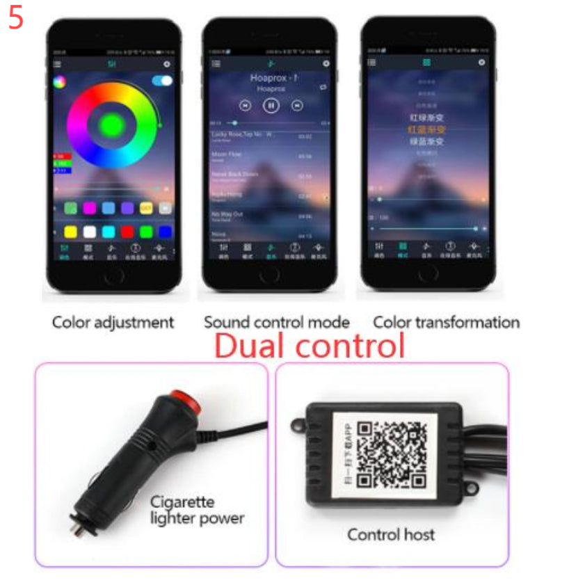 Car Fiber Optic Ambient Light Modified Car Interior Cool Light APP Rhythm Light What Else You Got?