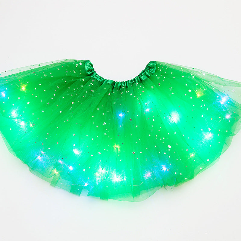 Magical & Luminous  LED Princess Halloween Tutu Skirt Sequins Shiny Skirt What Else You Got?