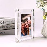 Heavenly Moments Digital Photo Frame - Transparent Acrylic Video Player for Family Memories & Worship | 7-10