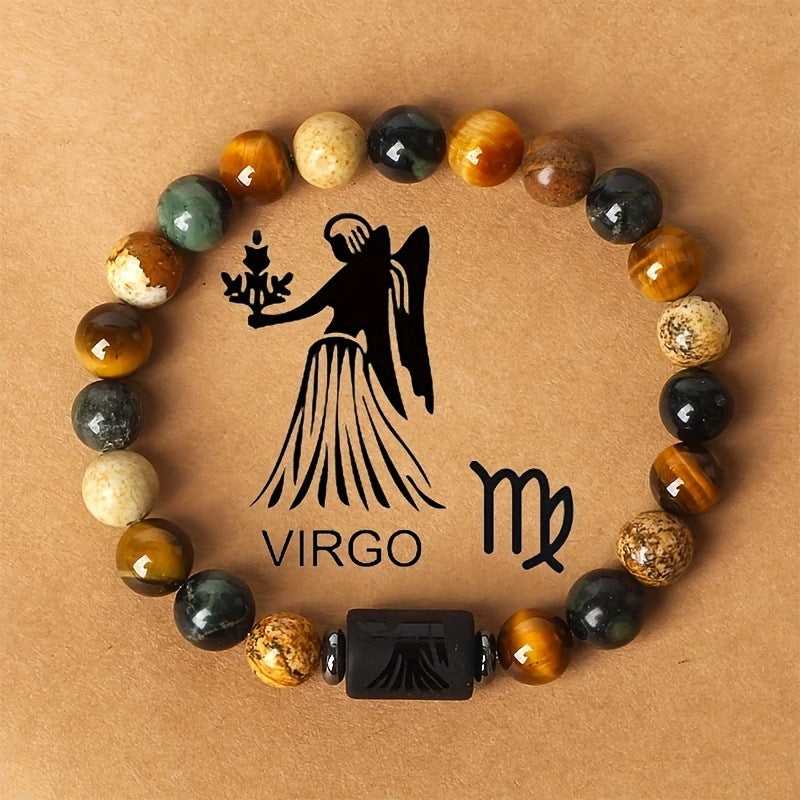 12 Zodiac Sign Natural Stone Bead Bracelet What Else You Got?