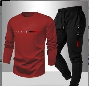 Men’s Long‑Sleeve Top and Pants Set – Casual Two‑Piece Outfit with Faux Cotton Air‑Layer Fabric (S–3XL) What Else You Got?