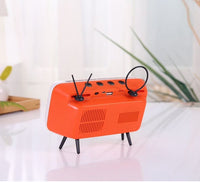 Retro Mini Portable Bluetooth TV Speaker - Vintage Sound in a Compact Design