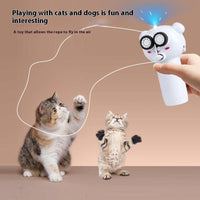 Divine Play: Luminous Electric Cat Teaser Toy with Rechargeable Transmitter - Engage Your Pet's Faith & Fun!