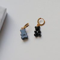 Y2K Gummy Bear Stud Earrings – Zircon Crystal Kawaii Jewelry